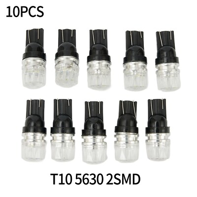 #ad White T10 2 SMD LED High Power Dome Map License Light Bulbs W5W 168 194 2825 New $7.97