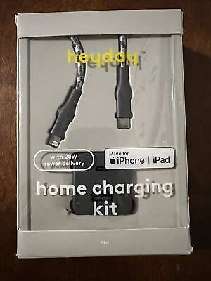 #ad heyday 6#x27; Lighting to USB C Power Delivery Home Charging Kit Dusk Blue $19.99
