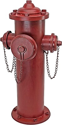 #ad Vintage Metal Fire Hydrant Statue Large $74.99
