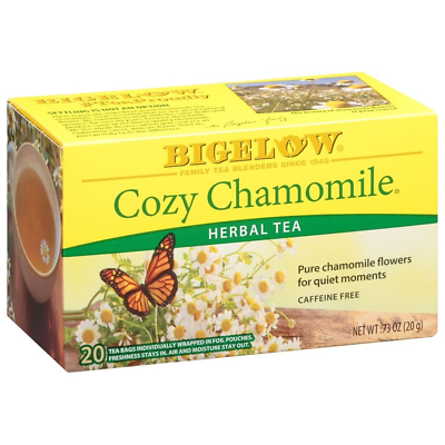 #ad Bigelow Tea Cozy Chamomile Herbal Tea Caffeine Free 20 Count Pack of 6 120 $27.42