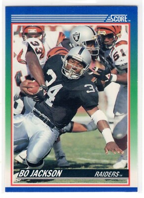#ad 1990 Score Football Card #10 Bo Jackson Oakland Raiders $1.65
