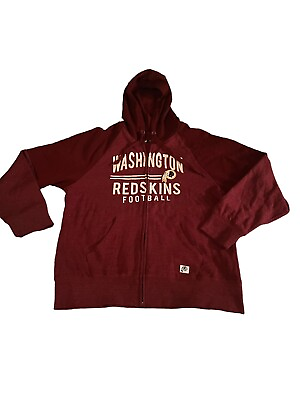 #ad Washington Redskins Women’s Hoodie XL Sweatshirt Pullover Full Zip Football New $49.99