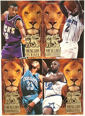 #ad 1994 95 Fleer Basketball YOUNG LION Series Inserts Pick your Card $0.99
