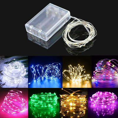 #ad Battery Operated LED Fairy String Lights Lamp Christmas Party Wedding Home Decor $4.64