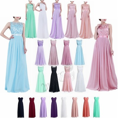 #ad Women Long Chiffon Evening Formal Party Cocktail Dress Bridesmaid Prom Gown $20.67