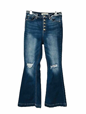 #ad Kancan Jeans Estilo High Rise Flare Bell Bottom Button Fly Women#x27;s Size 11 29 $29.99