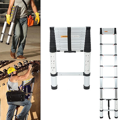 #ad 10.5ft 3.2M Aluminum Telescopic Ladder Heavy Duty Folding Extension Step $67.73