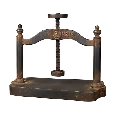 #ad Decorative Rust Book Press Sculpture made of Metal Size 19.5 inches in $312.79