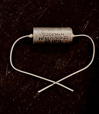 #ad Vintage NOS Gudeman Paper In Oil Capacitor .05mfd 200v $5.99