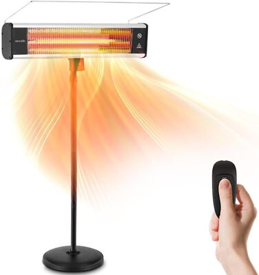#ad Infrared Outdoor Electric Space Heater 1500 Watt Portable Fast Heating Black $99.95