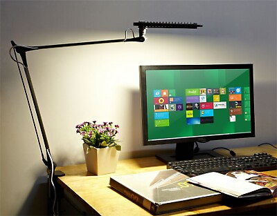 #ad OxyLED Home Office Swing Arm Desk Lamp Eye care 12W LED On Desk Lamp Adjustable $49.99
