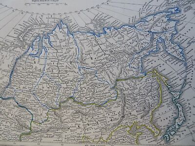 #ad Northern Asia Russia Mongolia China Korea Japan c. 1850 Chapman amp; Hall map $34.00