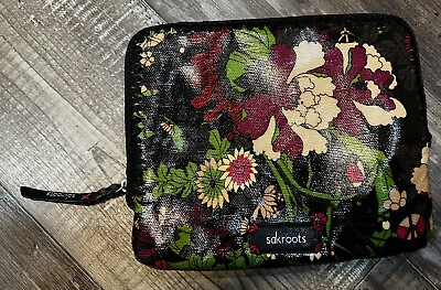 #ad Sakroots Black Floral Universal Tablet Ipad Sleeve Case $12.12