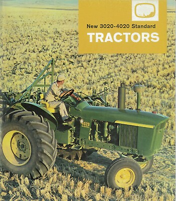 #ad New 3020 4020 Standard Tractors Full Color Brochure Green amp; Yellow $30.00
