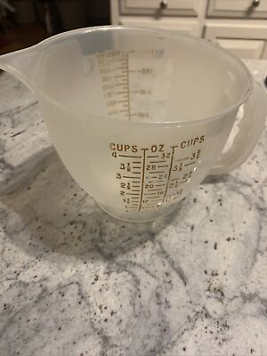 #ad Tupperware Measuring Cup Pitcher Bowl #1288 Mix n Store 4 Cup Orange Lettering $8.00