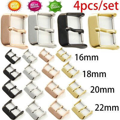 #ad 4PCS Stainless Steel Watch Buckle 12 14 16 18 20mm For Omega Watch Clasp $7.97