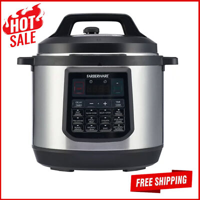 #ad Programmable Pressure Kitchen Cooker W LED Display Sear Meat Steam Veggies 8 Qt $121.58
