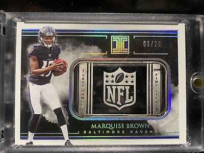 #ad 2019 Impeccable Marquise Brown Rookie Ounce Fine Silver Bar # 3 20 Rare Sp 💴 $499.00