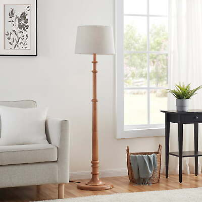 #ad Transitional 60quot; Turned Wood Floor Lamp Brown Adult $97.09