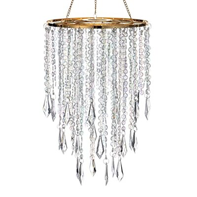 #ad Acrylic Chandelier Ceiling Light Shade Beaded Hanging Pendant Lampshade with $39.98