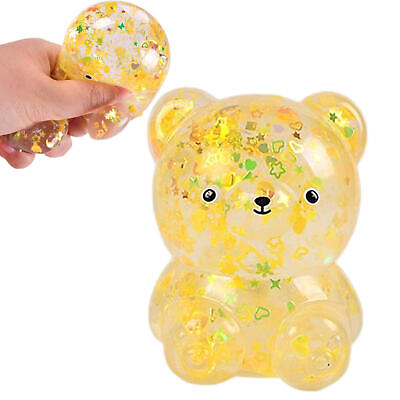 #ad SquishySequin Bear Sensory Stress Relief Toy Squeeze Anti Anxiety Fidget Toy $9.82