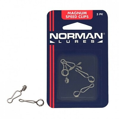 #ad Norman Speed Clips Snaps Easy Change Bass Fishing Hard Lure Tackle Snaps $10.78