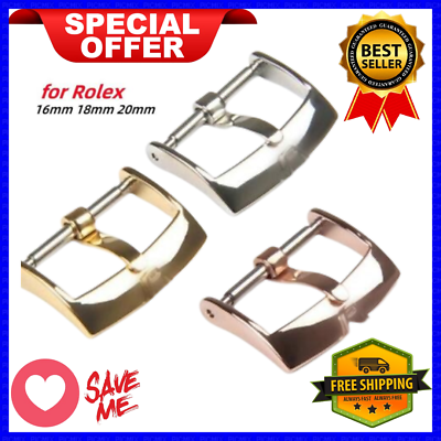 #ad Stainless Steel Watch Buckle 12 14 16 18 20mm Substitute for Omega Watch Clasp $9.20