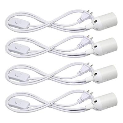#ad Pendant Light Sockets By 4pack Hanging Lamp Socket For E26 E27 Base Bulbs 5.9f $26.90