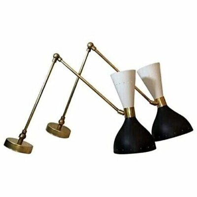 #ad Set of Two Modern Stilnovo Style Wall Light lamps Wall Sconces Italian Decor new $188.82
