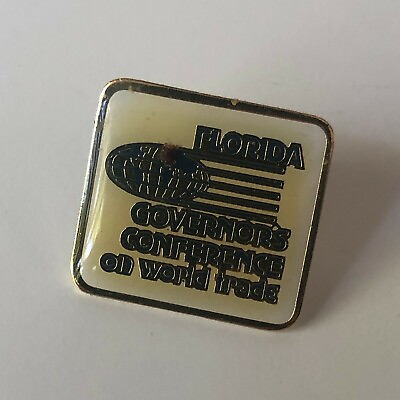 #ad Florida Governors Conference On World Trade Vintage Pin Metal $8.00