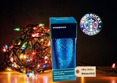 #ad ❄️ Starbucks Azure Blue Jeweled Ornament Holiday Collection Keychain NWT $20.00