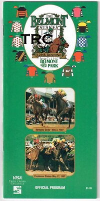 #ad TOUCH GOLD SILVER CHARM FREE HOUSE IN 1997 BELMONT STAKES HORSE RACING PROGRAM $4.99