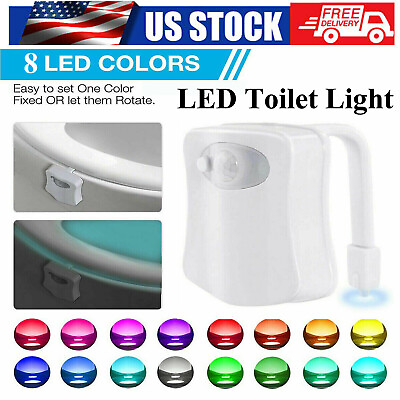 #ad 8 Color Changing LED Bowl Nightlight with Motion Sensor Activated Detection $12.59