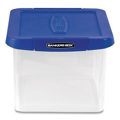 #ad Bankers Box 86201 Letter Legal Heavy Duty Plastic File Storage Clear Blue New $27.74