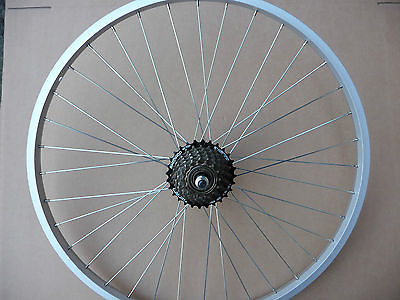 #ad WHEEL 26quot; Alloy Rear Bicycle Wheel MTB ATB Mountian bike amp; 7 Speed Gears GBP 55.99