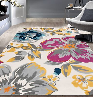 #ad Modern Floral Area Rugs 3#x27;1quot; x 5#x27; Multi $54.12