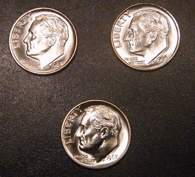 #ad 1965 1966 1967 SMS Roosevelt Dime Run 3 Gem Special Mint Set US Coins. $6.99