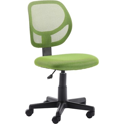#ad Computer Office Desk Chair Low Back Upholstered Mesh Adjustable Swivel $32.24