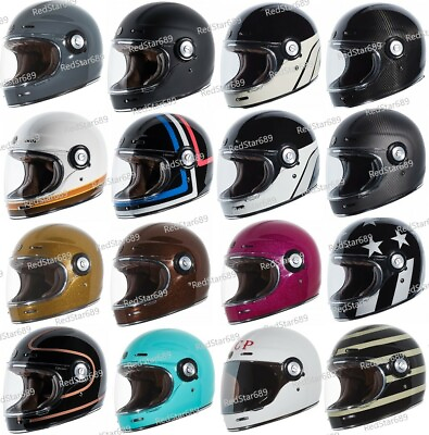 #ad TORC T1 Retro Full Face Motorcycle Fiberglass Vintage Helmet DOT ECE 22.05 $399.99