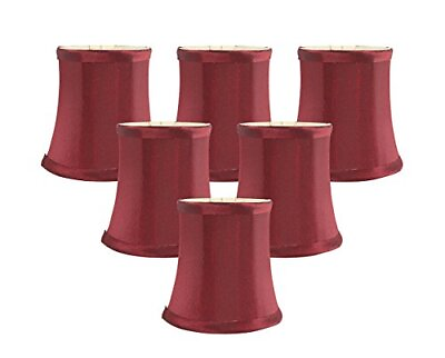 #ad Chandelier Lamp Shades 3 inch by 4.5 inch by 4.5 inch Clip on Set of 6 bu... $51.49