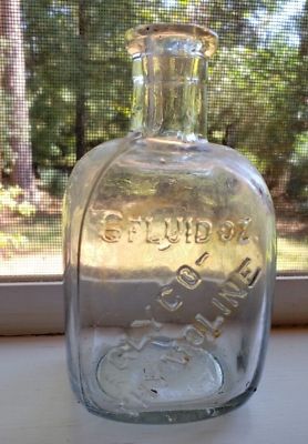 #ad Glyco Thymoline Bottle Late 1800s early 1900s Quack Medicine NY Apothecary Jar $15.99