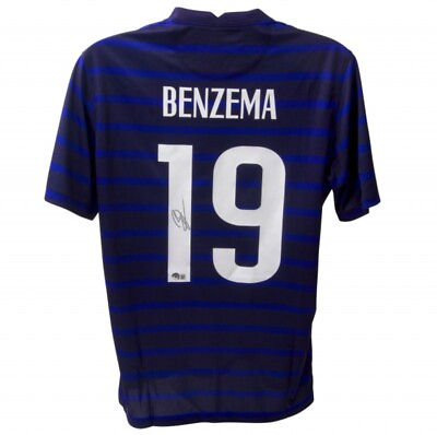 #ad Karim Benzema Signed France National Team Home Soccer Jersey Beckett COA $379.99