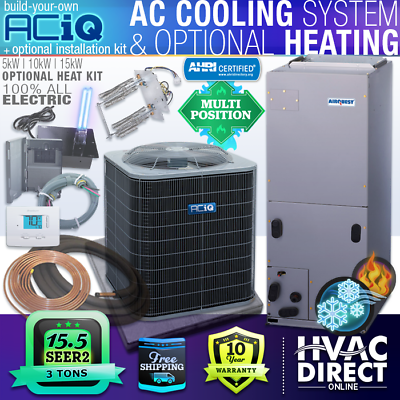 #ad #ad 3 Ton 15.5 SEER2 ACiQ Ducted Central AC Air Conditioning Split System BYO Kit $2778.75
