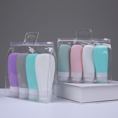 #ad Bottle Silicone Lotion Squeeze Tube Refillable Empty Bottle Makeup Travel Size ☆ $3.39