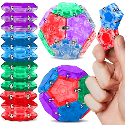 #ad 12 Pcs Set Magnet Fidget Toys Fidget Balls Building Blocks Desk Toys for Adults $16.95