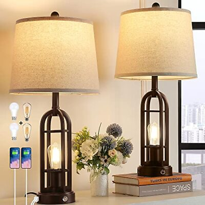 #ad #ad 28.2quot; Farmhouse Table Lamps for Living Room Tall Table Lamps for Living Room ... $174.31