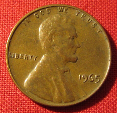 #ad 1965 P Lincoln Memorial Cent Circulated G Good to VF Very Fine 95% Copper $1.48