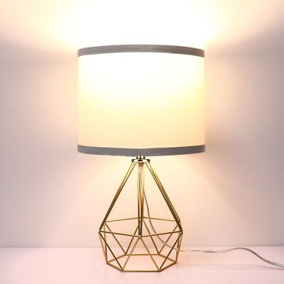 #ad 2 PACK Table Lamp Modern Table Desk Lamp For Bedroom Living Room Hollow Out Base $15.99