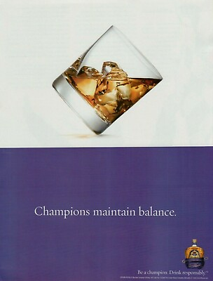 #ad 2006 Crown Royal Canadian Whisky Rock Glass Balance Ice Vintage Print Ad $9.99
