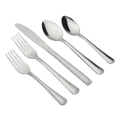 #ad #ad 49 Piece Lace Stainless Steel Silver Flatware Value Set with Tray Organizer US $11.84